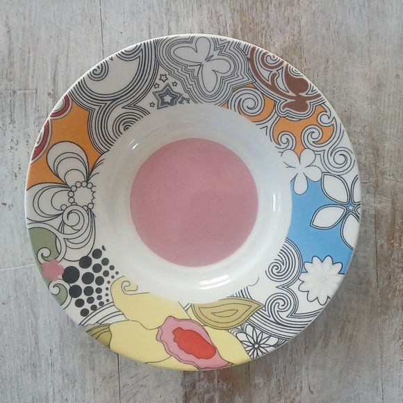 French Bull Jackie Shapiro Espresso Cup Saucer Set Ceramic Multi-color Floral - Picture 11 of 12